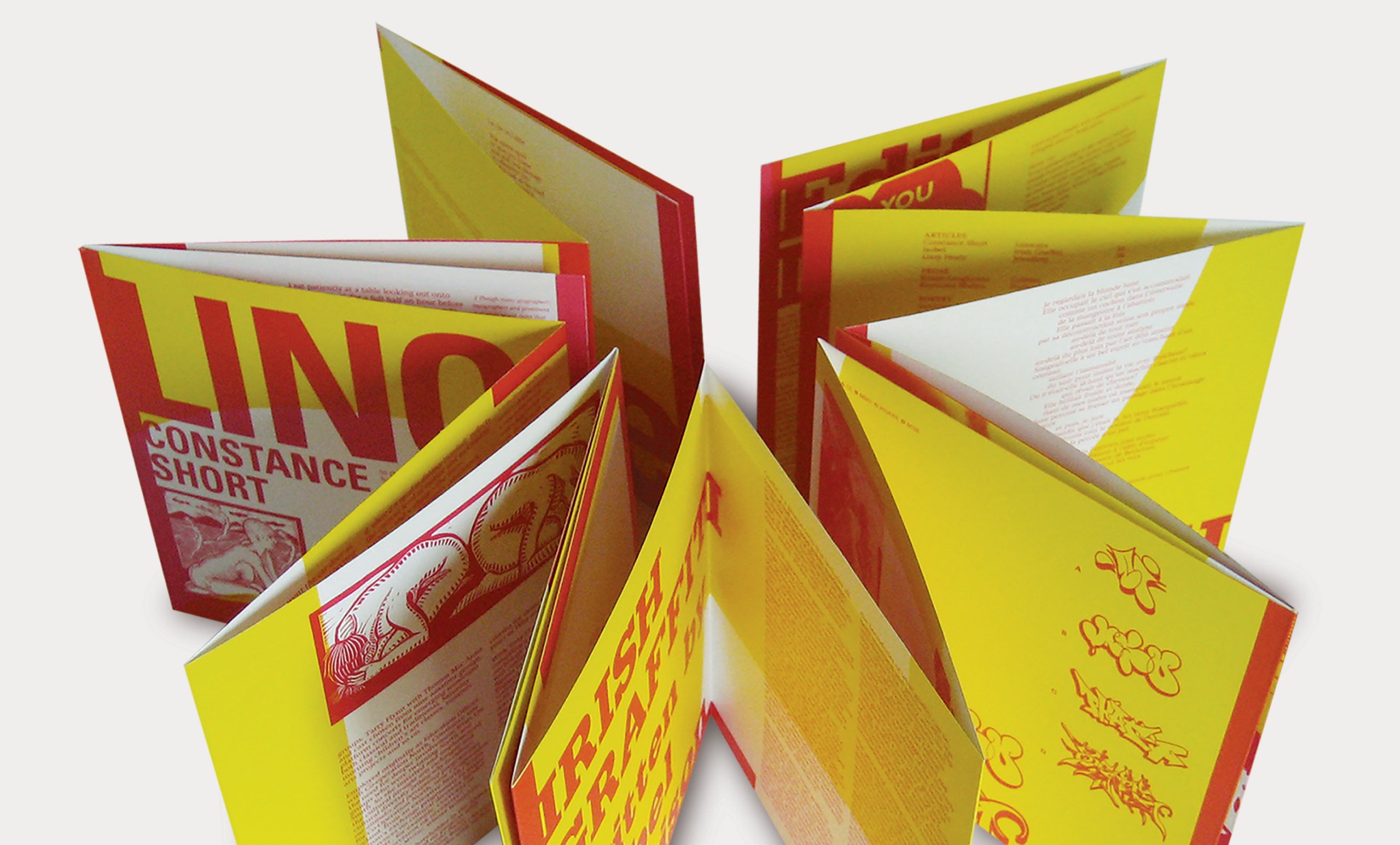 Icarus magazine opened into its folding-poster form